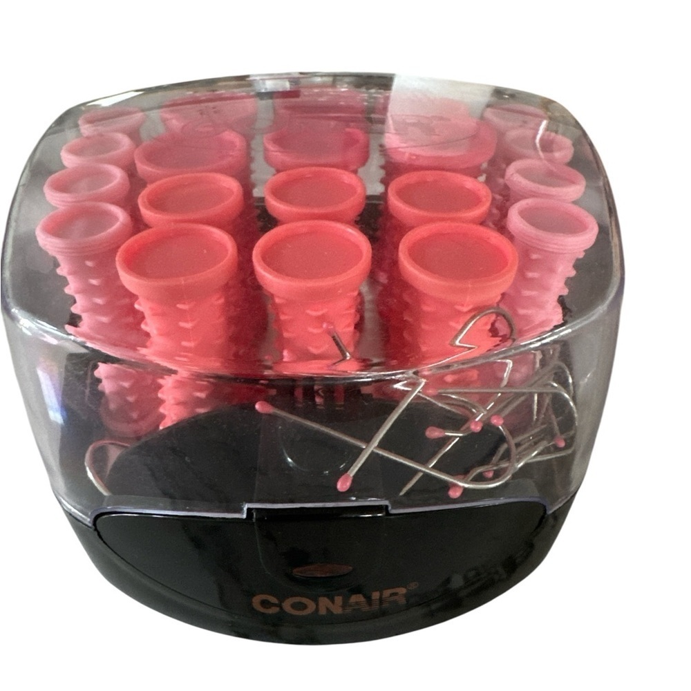 Conair Curls & Waves Compact Multi-Size Hot Rollers 20 W/15 Clips - Coral HS83N